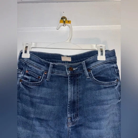 Mother Jeans Womens 27 The Insider Crop Step Fray Sweet And Sassy Denim Raw Hem - Picture 3 of 8